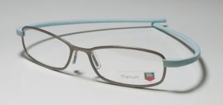 50 15 Silver Blue Titanium Full Rim Eyeglasses Frames Unisex