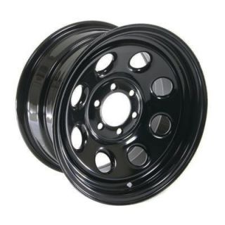Cragar Soft 8 Black Steel Wheels 15x8 6x4 5 Set of 5