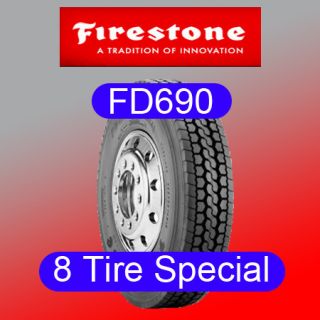 Tires Firestone FD690 295 75R22 5 Semi Truck Tires