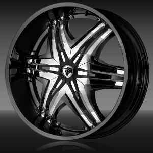 24 Diablo Elite Black Wheels Rim Tires Range Rover X5