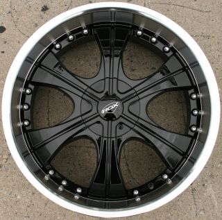 Roxx Basalt 303 22 Black Rims Wheels Chrysler 300 300C V6 V8 22 x 9 5