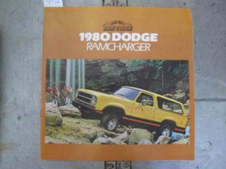 1980 Original Dodge Ramcharger Color Features Brochure