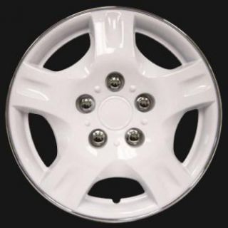 Wheel Covers Hub Caps in 15 White Chrome Lip Center Rim Covers