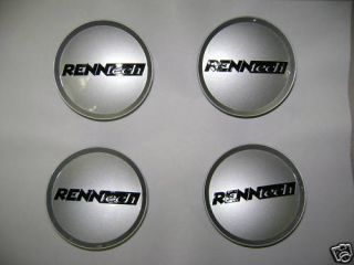 Renntech Center Caps Black and Silver