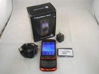 RED★ RIM BLACKBERRY TORCH 9800 AT&T (UNLOCKED) GSM Smartphone