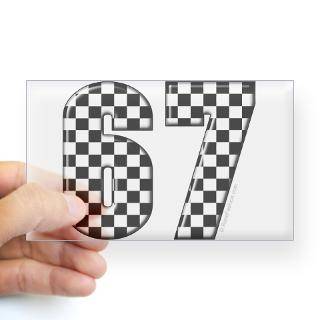Checkered Flag #67 Rectangle Decal for $4.25