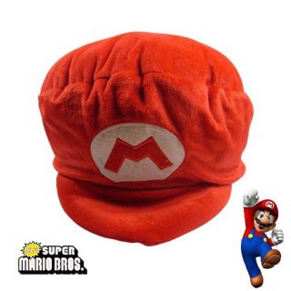 Super Mario Bros Cap Hat Soft Plush Toy Cosplay Red