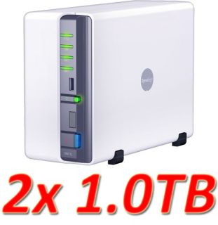 Synology Disk Station DS211j NAS + 2x 1.0TB WD Green