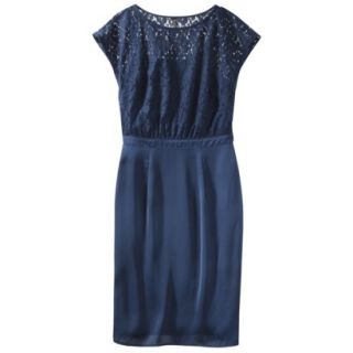 TEVOLIO Petites Lace Bodice Dress   Office Blue 12P