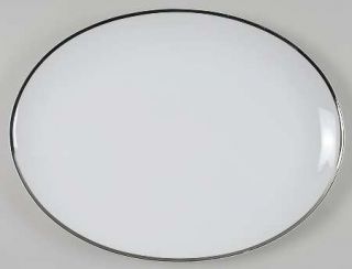 Harmony House China Moderne 14 Oval Serving Platter, Fine China Dinnerware   Wh