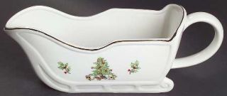 Meiwa Home For The Holidays (No Gold Band) Gravy Boat, Fine China Dinnerware   N