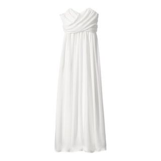 TEVOLIO Womens Satin Strapless Maxi Dress   Off White   2