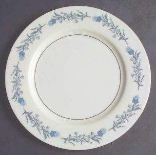 Haviland Clinton Luncheon Plate, Fine China Dinnerware   Ny, Blue Flowers, Cream