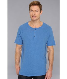 Lucky Brand Miramar Henley Mens Short Sleeve Pullover (Blue)