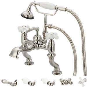 Water Creation F6 0004 05 PX Vintage Classic Adjustable Center Deck Mount Tub Fa