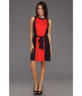 MICHAEL Michael Kors Petite Size Sleeveless Colorblock Dress Womens Dress (Red)