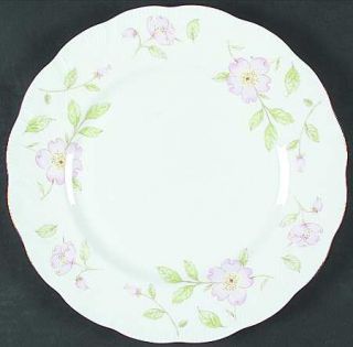 Rosina Queens Melissa Dinner Plate, Fine China Dinnerware   Pink Floral, Scallop