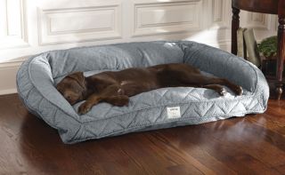 Deep Dish Dog Bed With Memory Foam / Medium Dogs Up To 40 60 Lbs., Sage Blue,
