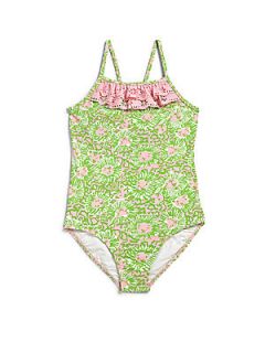 Lilly Pulitzer Kids Toddlers & Little Girls Ruffled Lion Print One Piece Swims