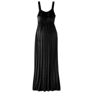 Liz Lange for Target Maternity Sleeveless Ruffled Maxi Dress   Black XXL