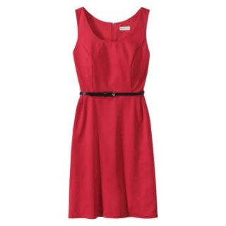 Merona Petites Sleeveless Fitted Dress   Red SP