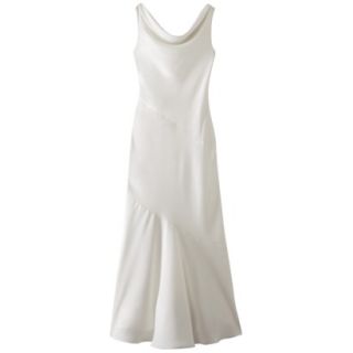TEVOLIO Womens Soft Satin Cowl Neck Bridal Gown   Porcelain White   6
