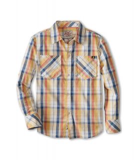 Lucky Brand Kids Sunkissed Poplin Shirt Boys Long Sleeve Button Up (Orange)
