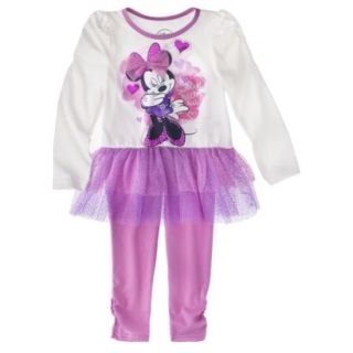 Disney Infant Toddler Girls 2 Piece Minnie Set   Pink 5T