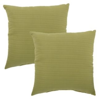 Threshold 2 Piece Square Outdoor Toss Pillow Set   Lime