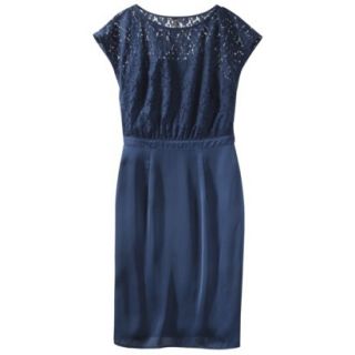TEVOLIO Petites Lace Bodice Dress   Office Blue 10P
