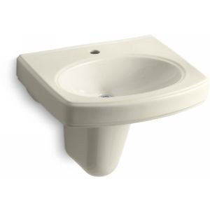 Kohler K 2035 1 47 PINOIR Pinoir® Wall Mount Bathroom Sink with Single Faucet Ho