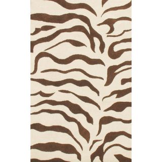 nuLOOM Earth Zebra Print Brown Rug N302ZEBBRN Rug Size 96 x 136