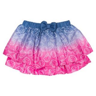 Hello Kitty Infant Toddler Girls Gradient Circle Skirt   Pink/Blue 5T