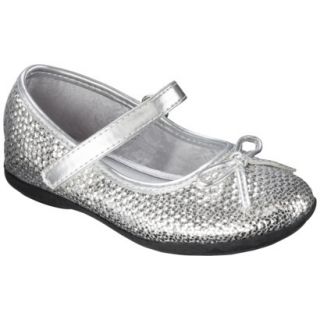 Toddler Girls Cherokee Jenna Ballet Flat   Silver 6