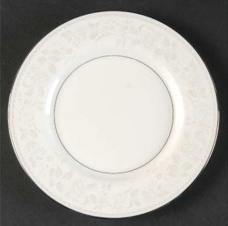 Mikasa Floral Platinum Bread & Butter Plate, Fine China Dinnerware   Bone,White