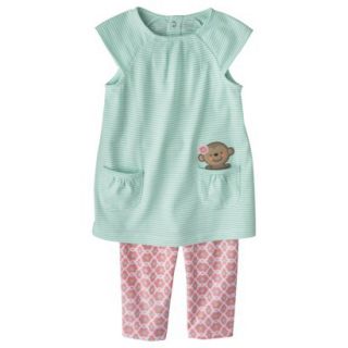 Just One YouMade by Carters Toddler Girls 2 Piece Set   Light Blue/Pink 5T