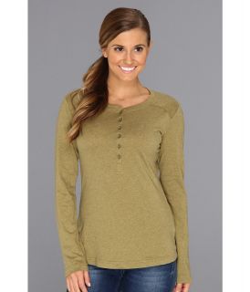 Royal Robbins Cottonwood L/S Henley Womens Long Sleeve Pullover (Green)
