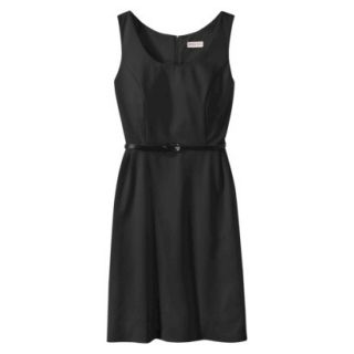 Merona Womens Ponte Sleeveless Fit and Flare Dress   Black   XL