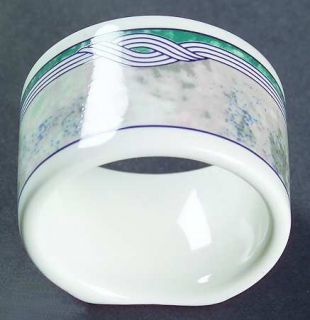Lenox China Key West Napkin Ring, Fine China Dinnerware   Casual Images,Teal&Gra