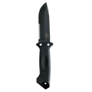 Gerber Knives 2201629 LMF II Black Infantry Knife, 420HC Stainless Steel Blade Black Finish