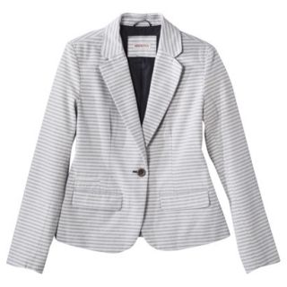 Merona Womens Tailored Blazer   Black/White Stripe   18