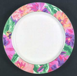Signature Pansy Garden Dinner Plate, Fine China Dinnerware   Multifloral Rim, Gr