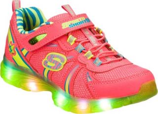 Infant/Toddler Girls Skechers S Lights Glitzies Spark Upz   Pink/Green Sneakers