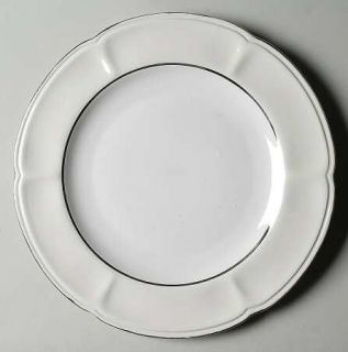 Laurie Gates Tribeca (Platinum Trim) Dinner Plate, Fine China Dinnerware   Cream