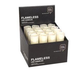 Hollowick Flameless Votive Candle w/ Ultra Bright LED & Batteries, 2.5x2 in, Amber