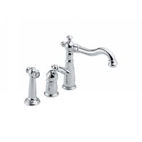 Delta Faucet 155 DST Victorian Single Handle Kitchen Faucet with Side Spray