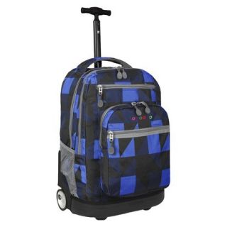J World Sundance Rolling Backpack with Laptop Sleeve  Block Navy