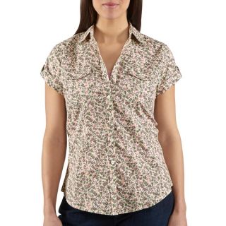 Carhartt Printed Camp Shirt   Short Sleeve (For Women)   PEONY (XS )