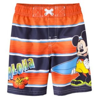 Disney Mickey Mouse Infant Toddler Boys Swim Trunk   Red 4T