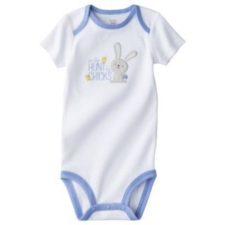 Just One YouMade by Carters Newborn Boys Buddy Bodysuit   White/Blue NB